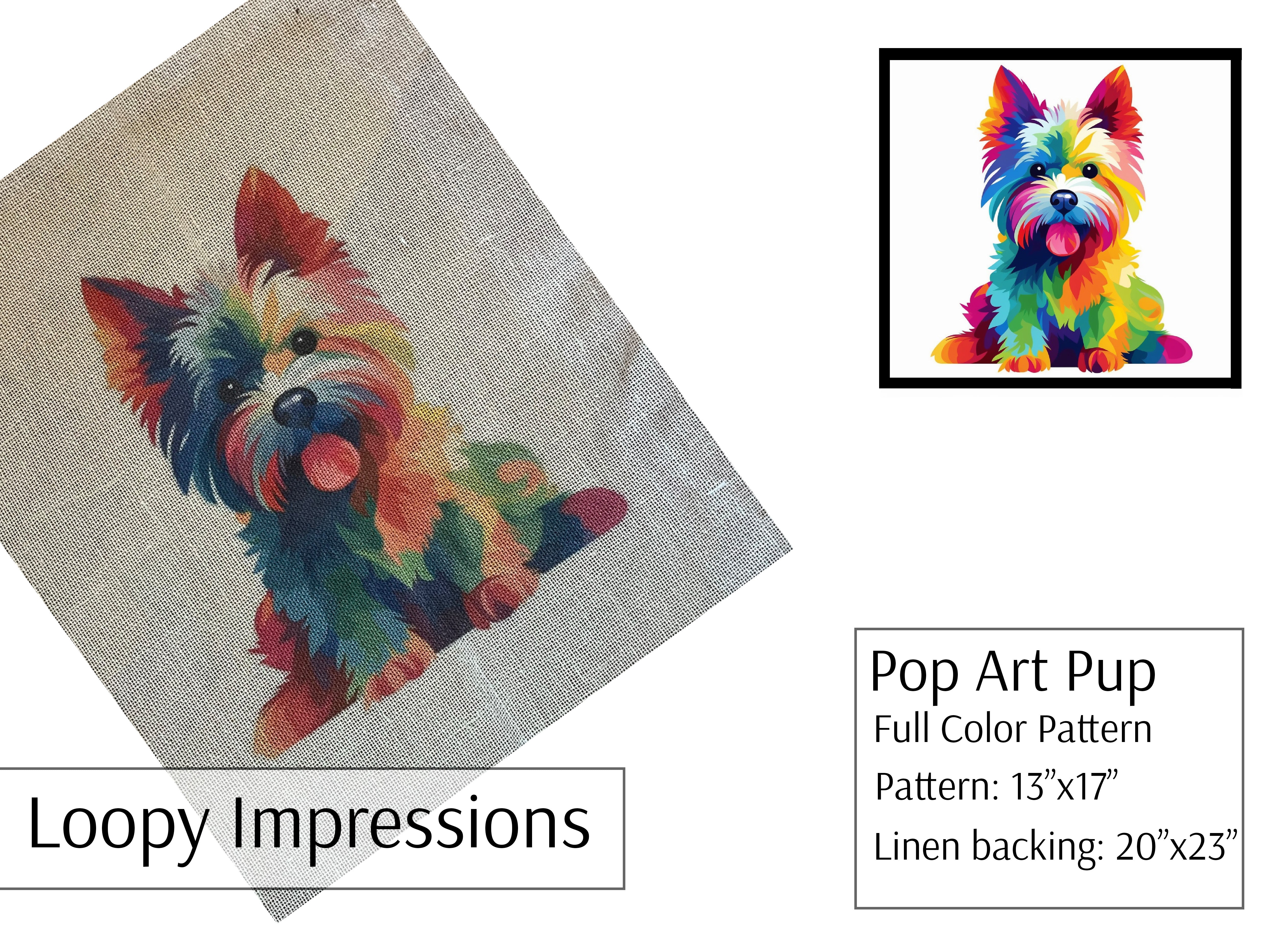 Loopy Impressions Pattern - Pop Art Pup